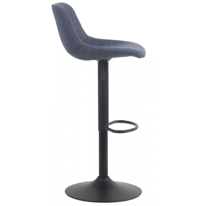 2er Set Barhocker HLO-CP274 Stoff ~ blau