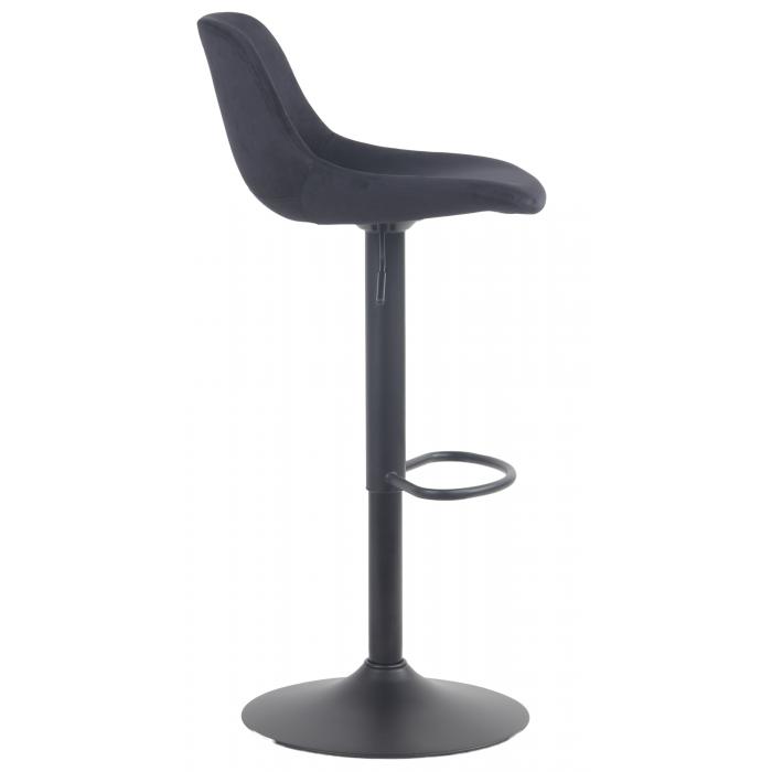 2er Set Barhocker HLO-CP273 Samt ~ schwarz