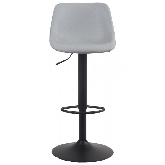 2er Set Barhocker HLO-CP272 Kunstleder ~ grau