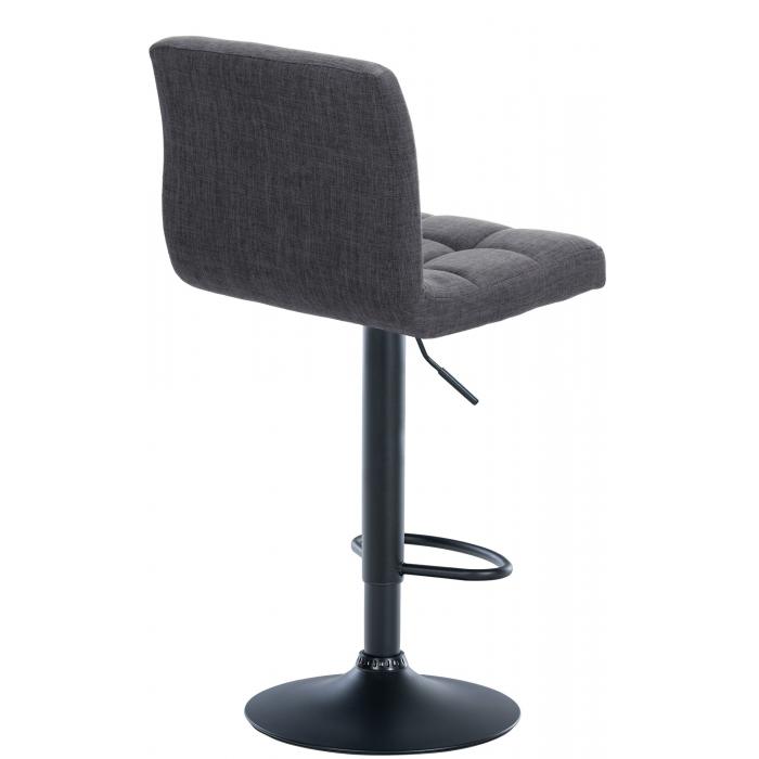 Barhocker HLO-CP242 Stoff schwarz ~ hellgrau