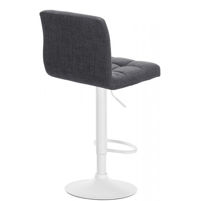 Barhocker HLO-CP242 Stoff wei ~ hellgrau