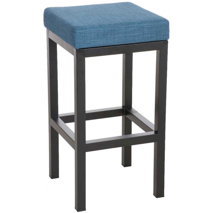 Barhocker HLO-CP212 B85 Stoff ~ blau