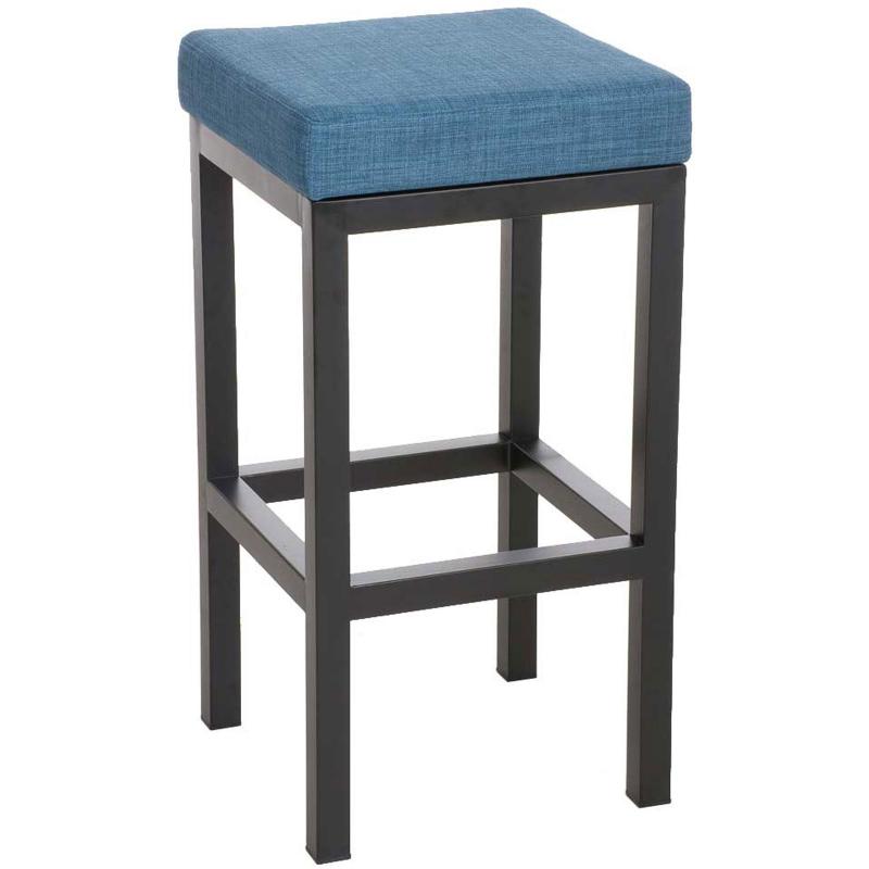 Barhocker HLO-CP212 B85 Stoff ~ blau