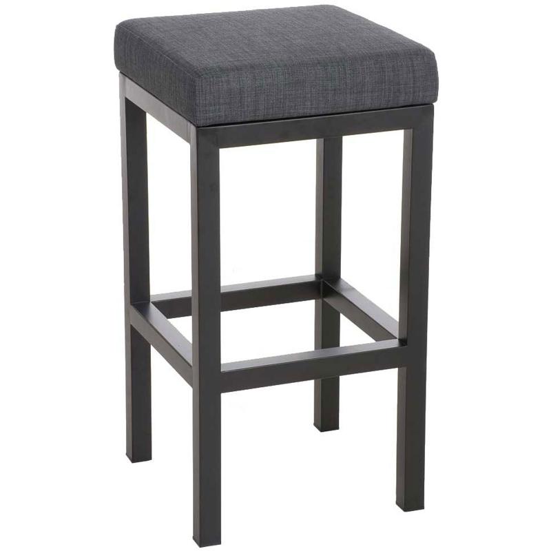 Barhocker HLO-CP212 B85 Stoff ~ dunkelgrau