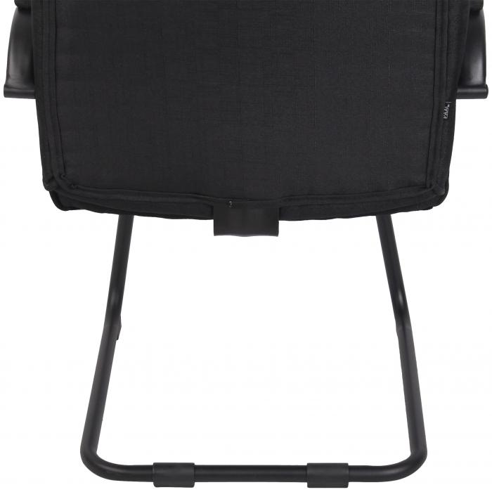 Besucherstuhl HLO-CP11 Stoff ~ schwarz/schwarz