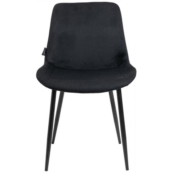 Esszimmerstuhl HLO-CP96 Samt ~ schwarz