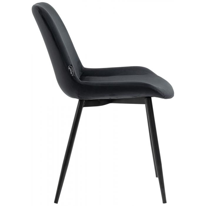 Esszimmerstuhl HLO-CP96 Samt ~ schwarz
