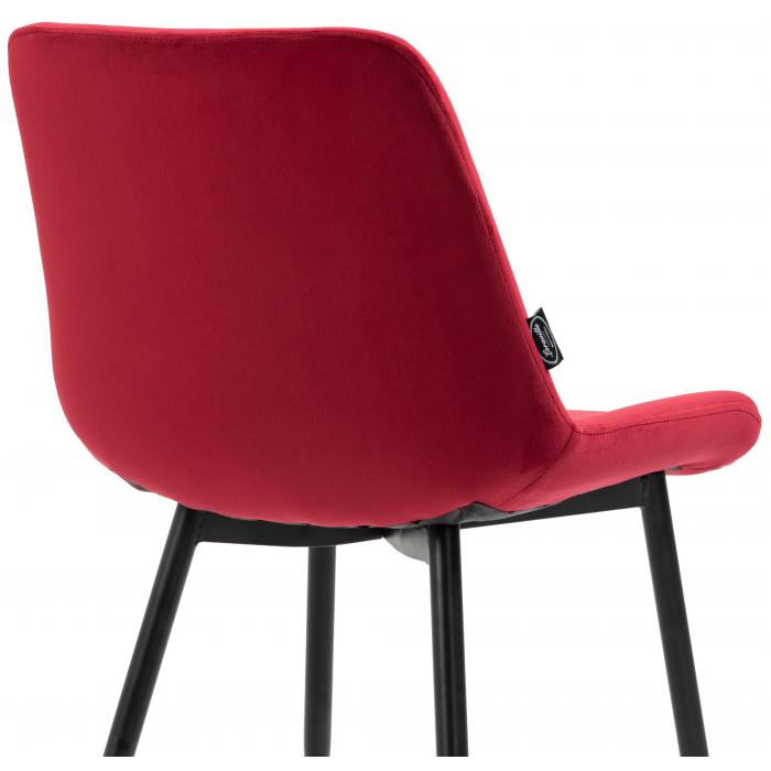 Esszimmerstuhl HLO-CP96 Samt ~ rot