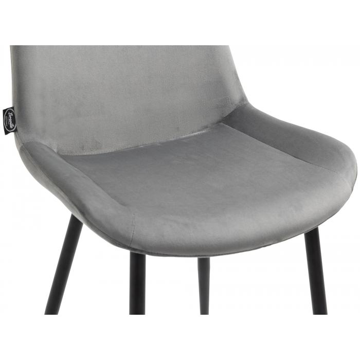 Esszimmerstuhl HLO-CP96 Samt ~ grau