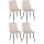 4er Set Esszimmersthle HLO-CP36 ~ creme