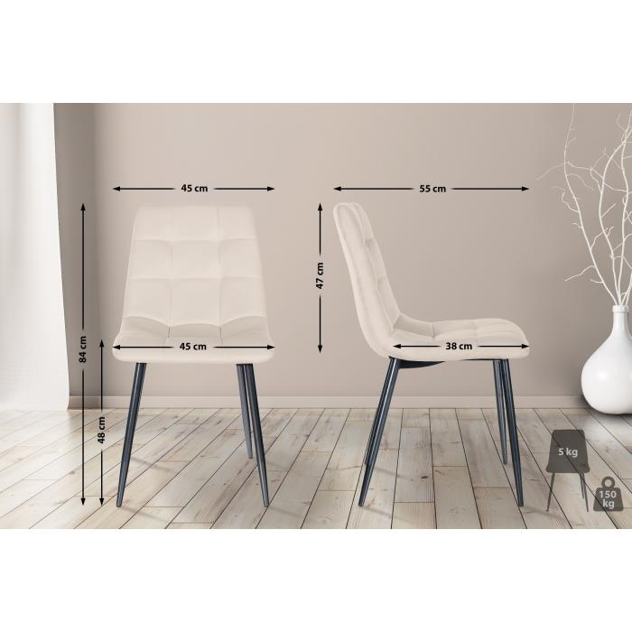 4er Set Esszimmersthle HLO-CP36 ~ creme