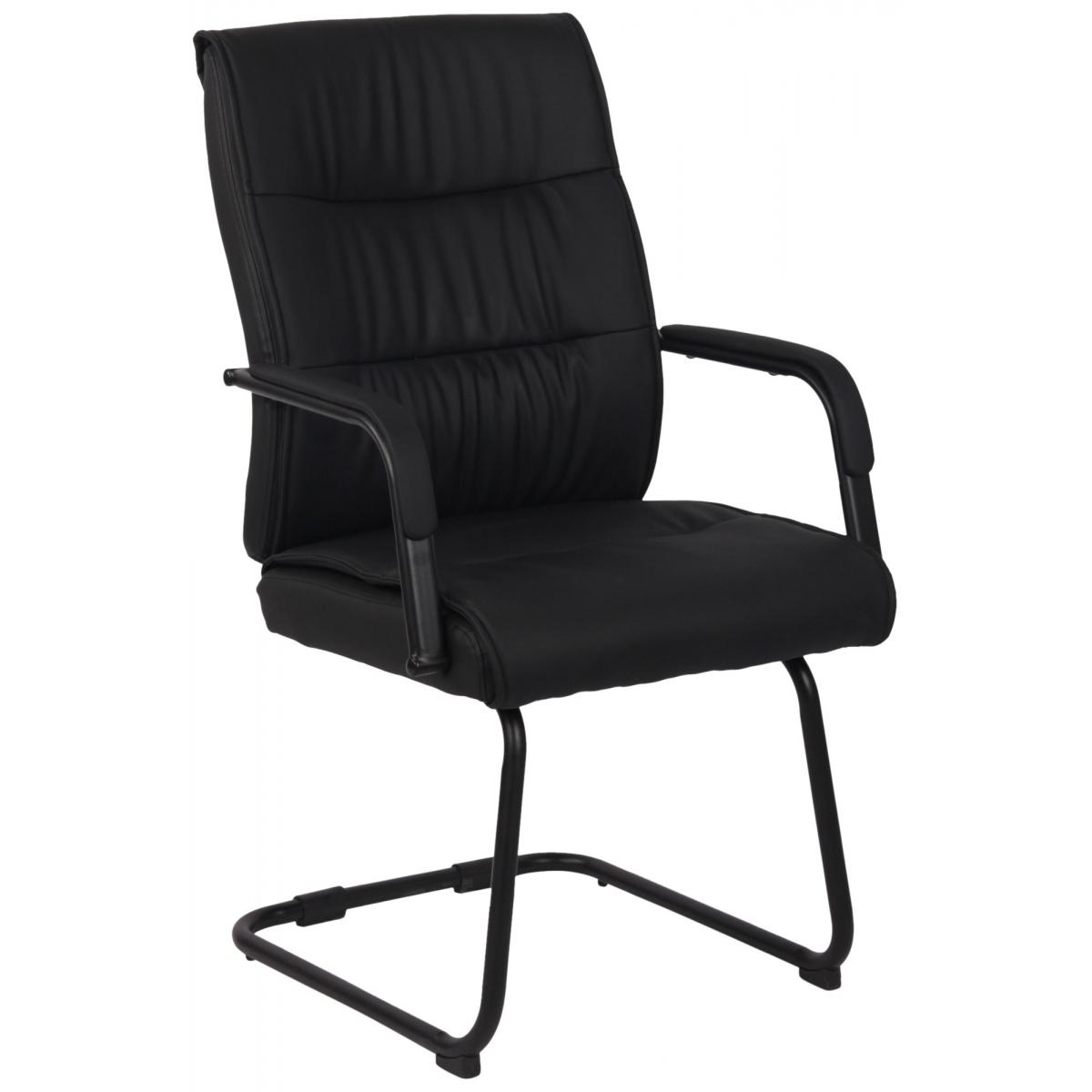 Besucherstuhl HLO-CP113 ~ schwarz/schwarz