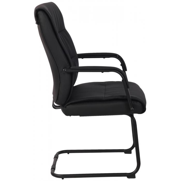 Besucherstuhl HLO-CP113 ~ schwarz/schwarz