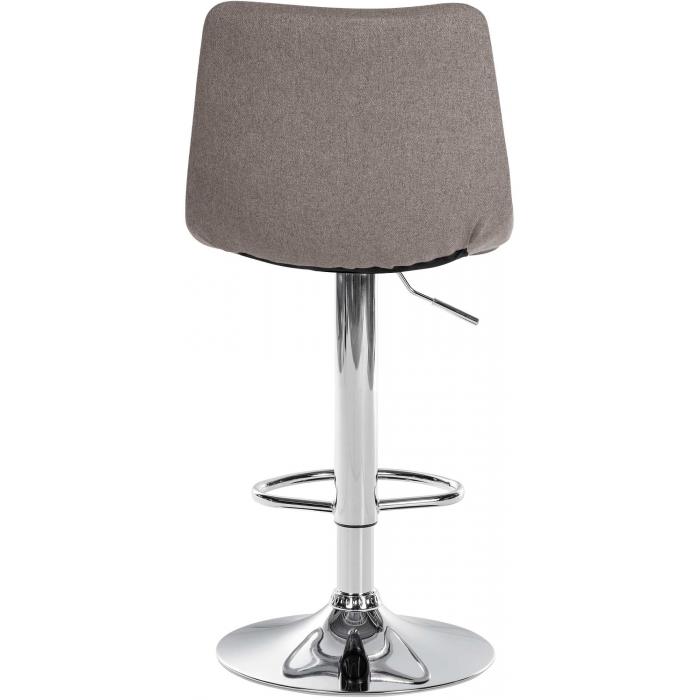Barhocker HLO-CP266 Stoff chrom ~ grau