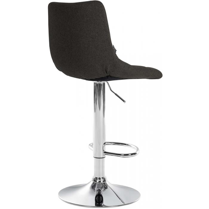 Barhocker HLO-CP266 Stoff chrom ~ dunkelgrau