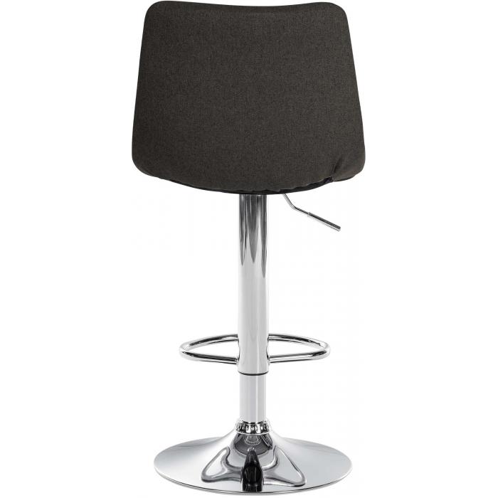 Barhocker HLO-CP266 Stoff chrom ~ dunkelgrau