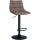 Barhocker HLO-CP266 Stoff schwarz ~ taupe