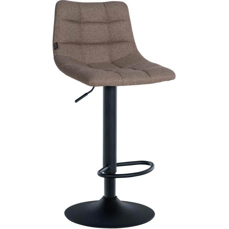 Barhocker HLO-CP266 Stoff schwarz ~ taupe