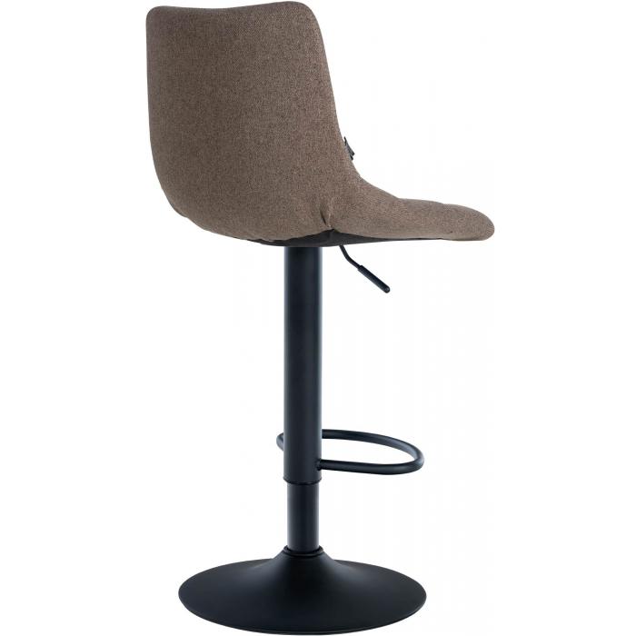 Barhocker HLO-CP266 Stoff schwarz ~ taupe