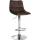 Barhocker HLO-CP265 Samt chrom ~ braun