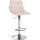 Barhocker HLO-CP265 Samt chrom ~ beige