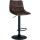 Barhocker HLO-CP265 Samt schwarz ~ braun