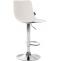 Barhocker HLO-CP264 Kunstleder chrom ~ wei