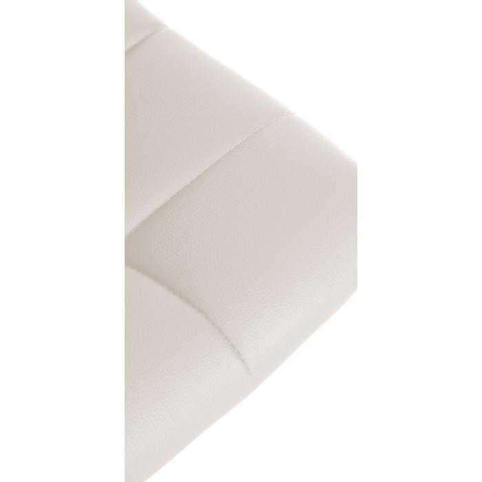 Barhocker HLO-CP264 Kunstleder chrom ~ wei