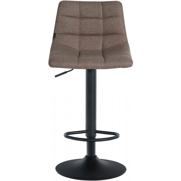 Barhocker HLO-CP266 Stoff schwarz ~ taupe