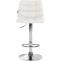 Barhocker HLO-CP264 Kunstleder chrom ~ wei