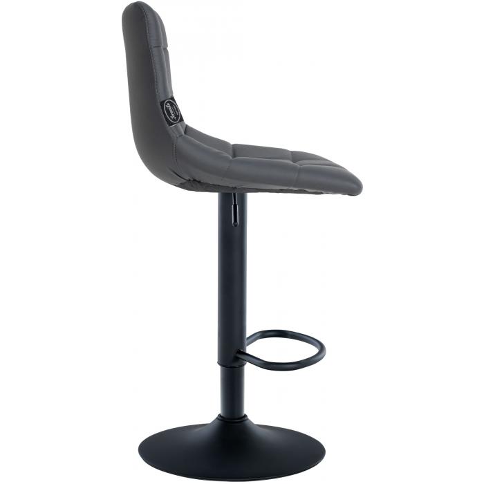 Barhocker HLO-CP264 Kunstleder schwarz ~ grau