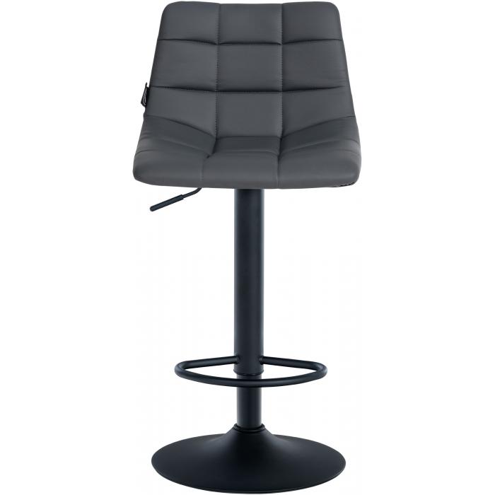 Barhocker HLO-CP264 Kunstleder schwarz ~ grau