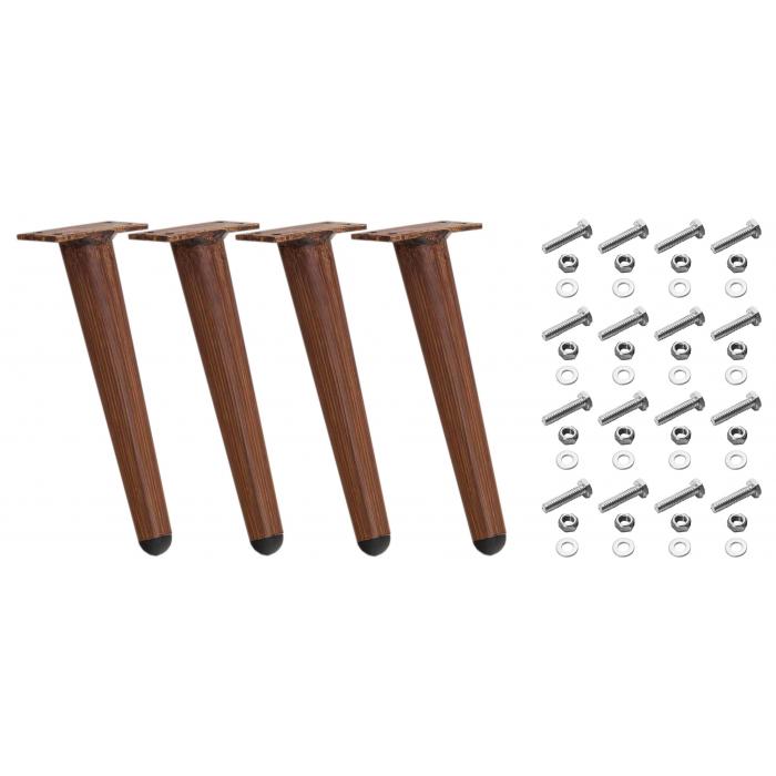4er Set Mbelfe HLO-CP120 21 cm ~ dunkelbraun
