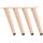 4er Set Mbelfe HLO-CP120 21 cm ~ hellbraun