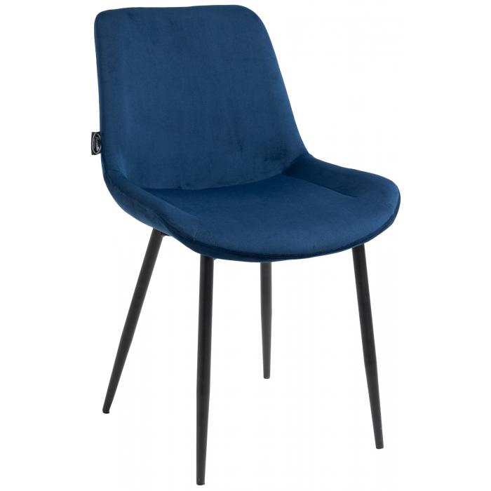 4er Set Esszimmersthle HLO-CP19 Samt ~ blau