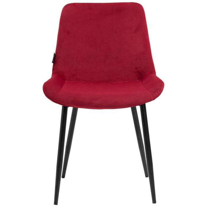 4er Set Esszimmersthle HLO-CP19 Samt ~ rot