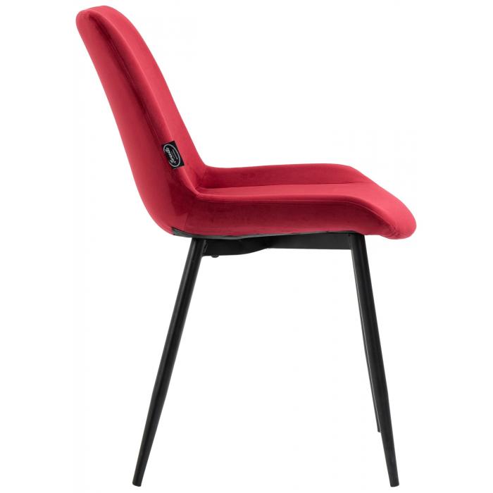 4er Set Esszimmersthle HLO-CP19 Samt ~ rot