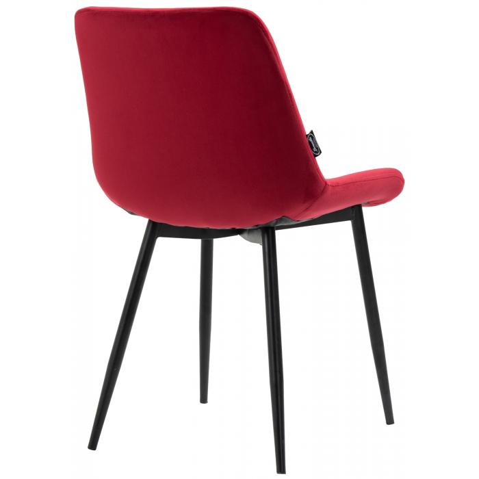 4er Set Esszimmersthle HLO-CP19 Samt ~ rot