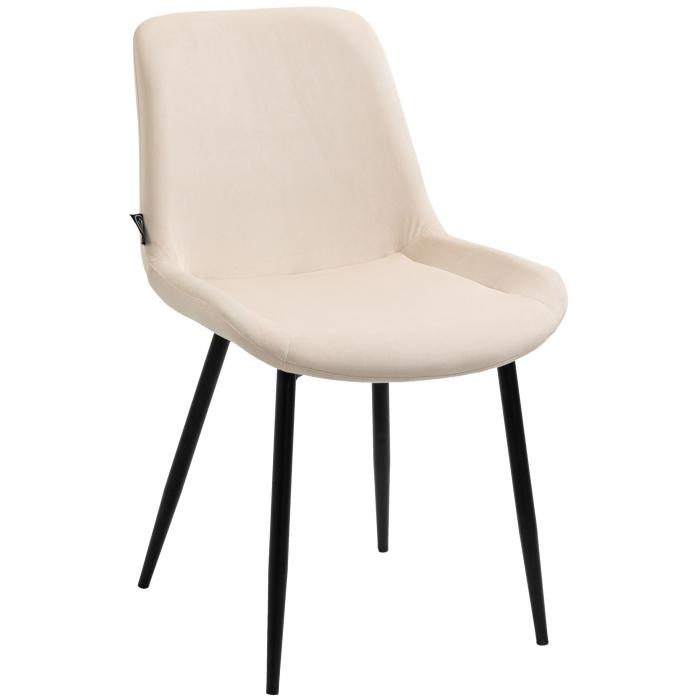 2er Set Esszimmersthle HLO-CP19 Samt ~ creme