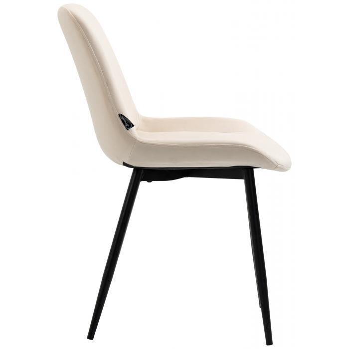 2er Set Esszimmersthle HLO-CP19 Samt ~ creme