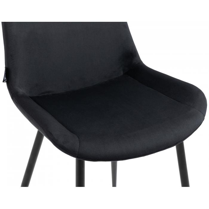 2er Set Esszimmersthle HLO-CP19 Samt ~ schwarz