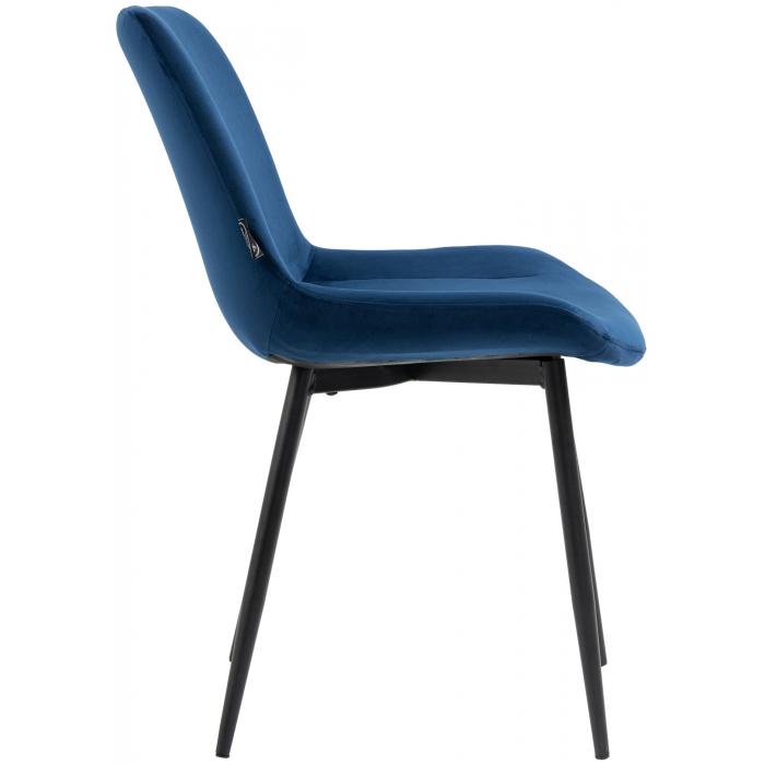 2er Set Esszimmersthle HLO-CP19 Samt ~ blau