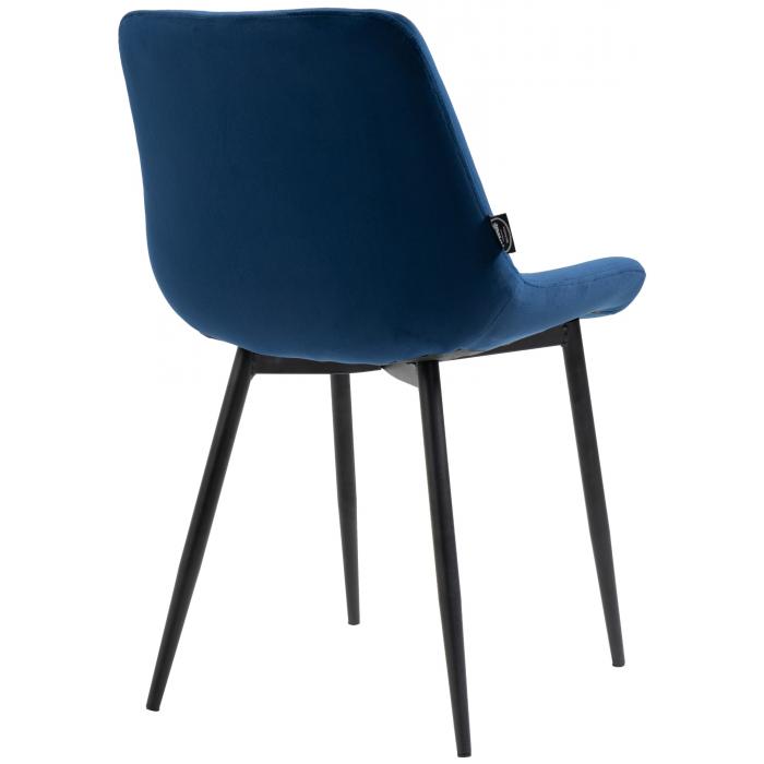 2er Set Esszimmersthle HLO-CP19 Samt ~ blau