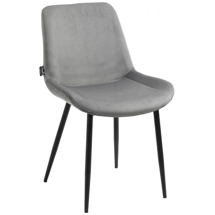 2er Set Esszimmersthle HLO-CP19 Samt ~ grau
