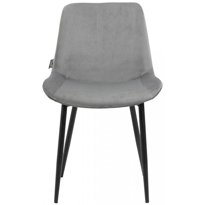 2er Set Esszimmersthle HLO-CP19 Samt ~ grau