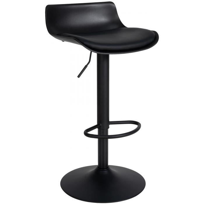 Barhocker HLO-CP238 Kunstleder ~ schwarz
