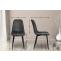 4er Set Esszimmersthle HLO-CP17 Kunstleder ~ schwarz