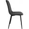 4er Set Esszimmersthle HLO-CP17 Kunstleder ~ schwarz