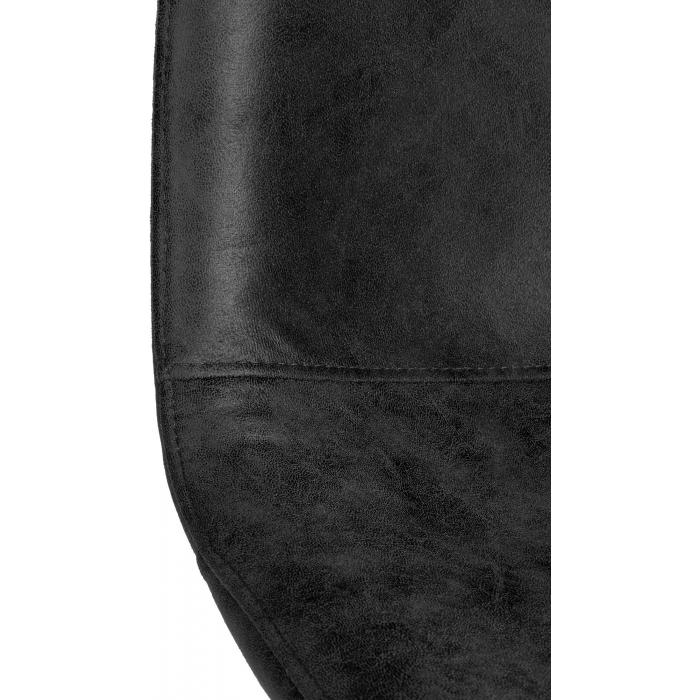 4er Set Esszimmersthle HLO-CP17 Kunstleder ~ schwarz