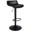 2er Set Barhocker HLO-CP238 Kunstleder ~ schwarz